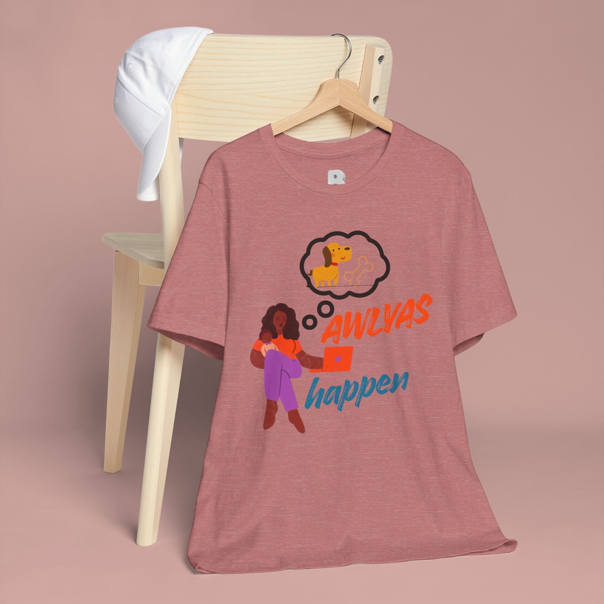 T‑Shirt — Always Happen Funny Dog Thought Bubble Graphic Tee