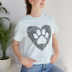 Fingerprint Heart Paw T-Shirt — Dog Paw Love Tee