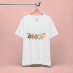 Pet Mom Banner Tee — Cute Paw Print "MOM" Graphic T-Shirt