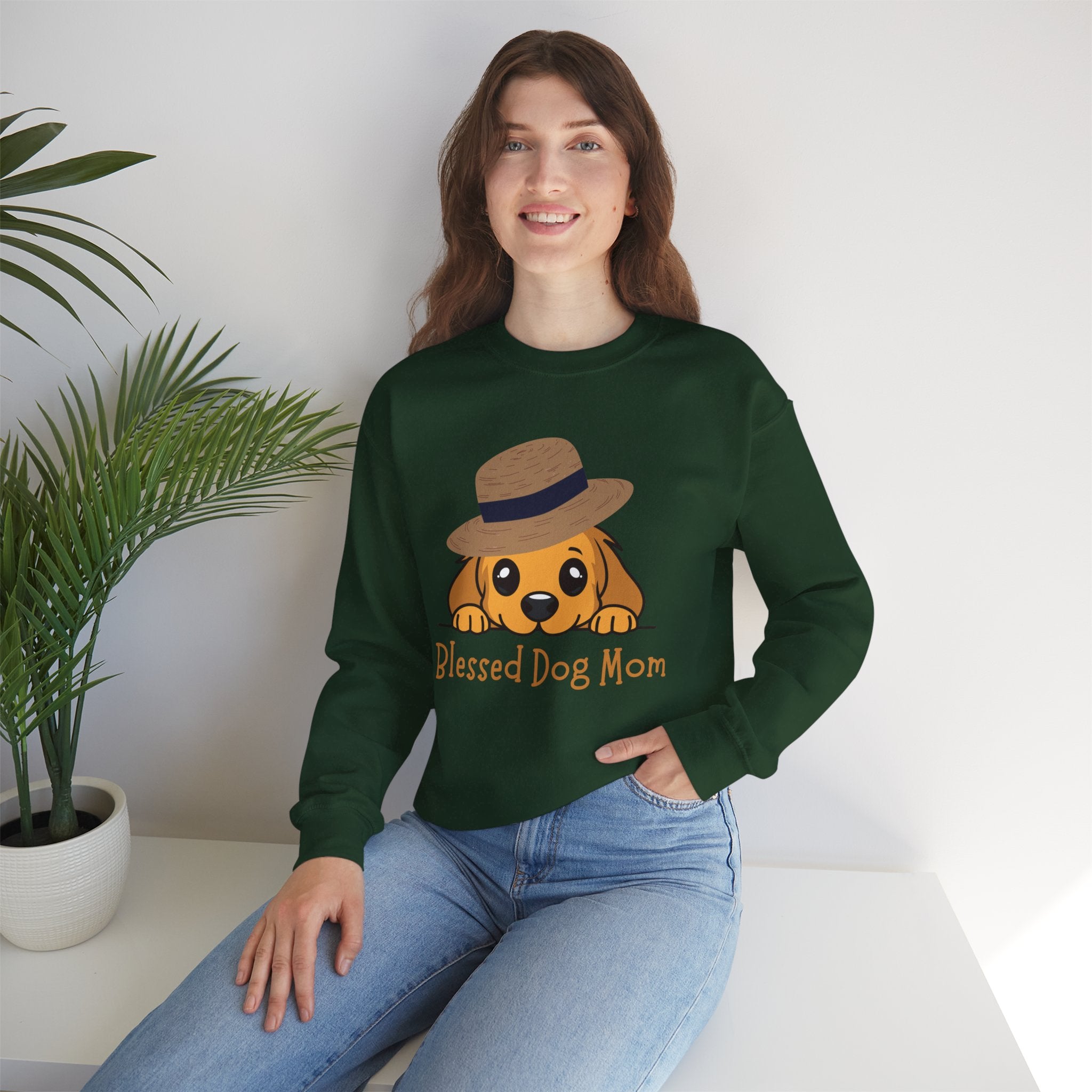 Blessed Dog Mom Sweatshirt — Cute Puppy Mom Crewneck