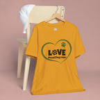 Dog Mom Love T-Shirt — "LOVE Proud Dog Mom" Heart Paw Tee
