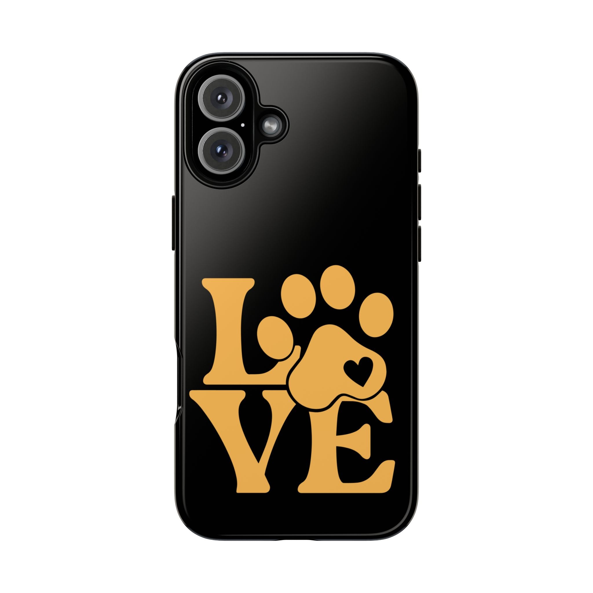 Phone Case — LOVE Paw Print Design (Pet Lover Protective Case)