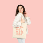 Tote Bag — "In My Dog Mom Era" Cute Pink Dog Mom Canvas Tote