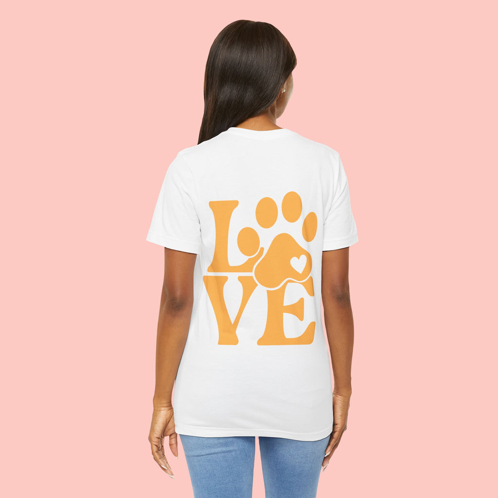 Love Paw Graphic Tee — Pet Lover T‑Shirt (LOVE with Paw Print)