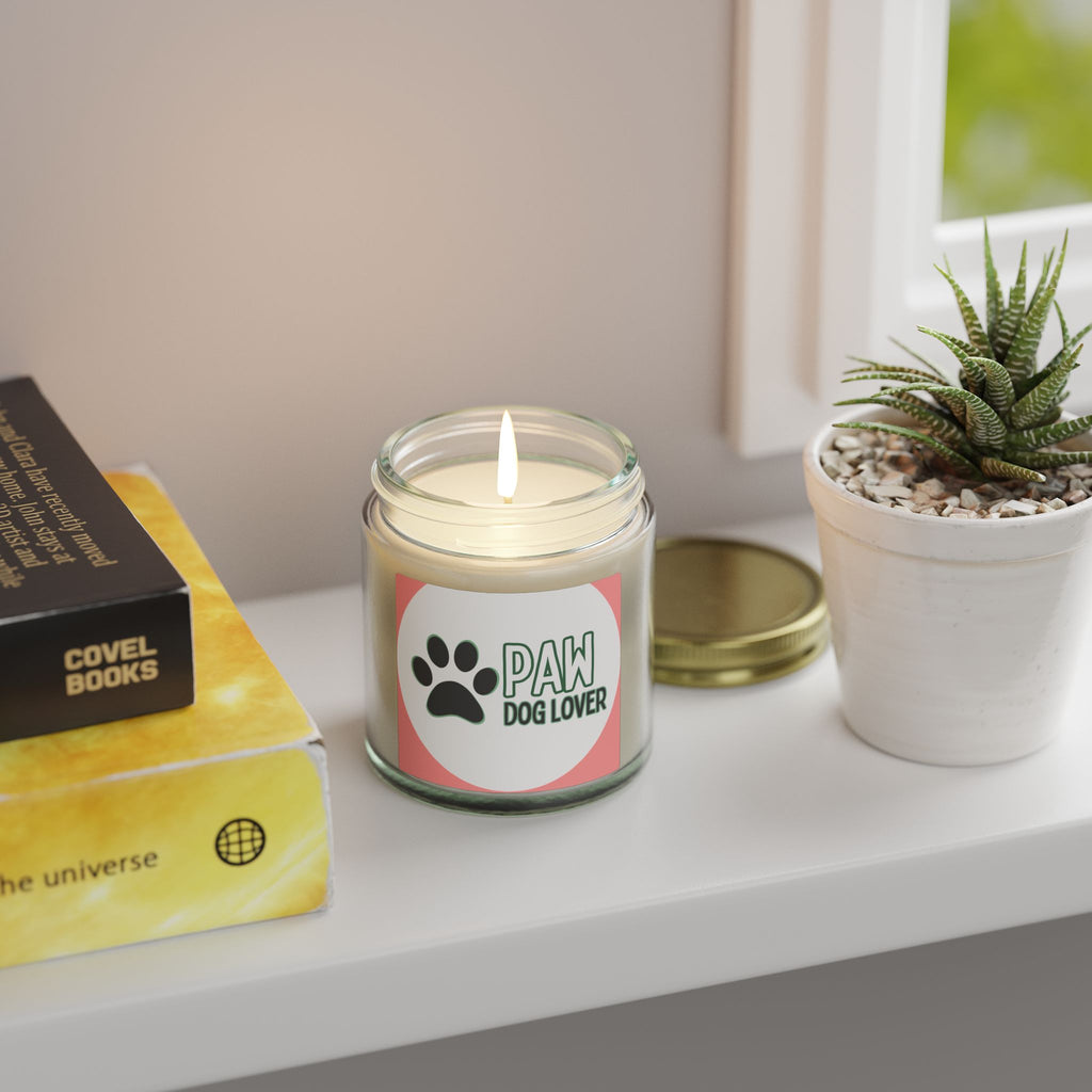 Dog Lover Paw Scented Candle — Coconut Apricot Wax (4oz & 9oz)