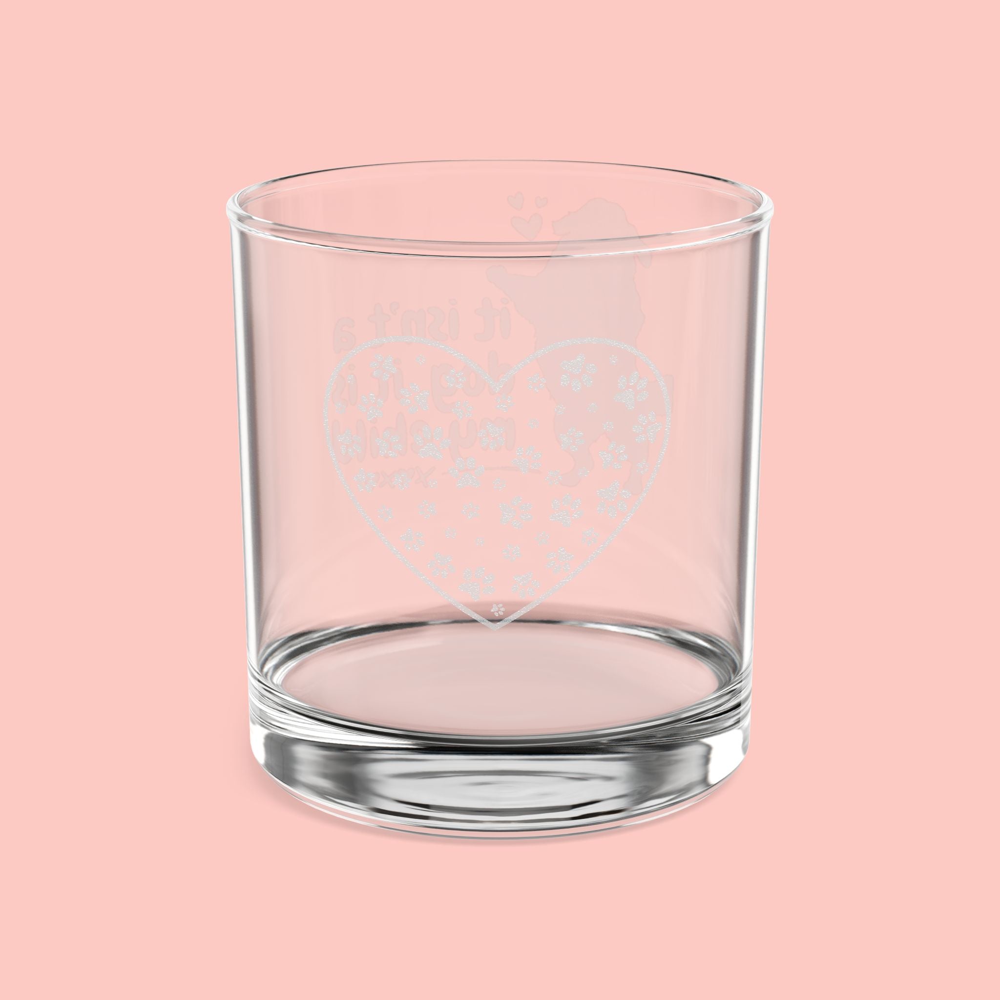 Engraved 10.5oz Whiskey Glass — Personalized Dog Lover Rocks Glass