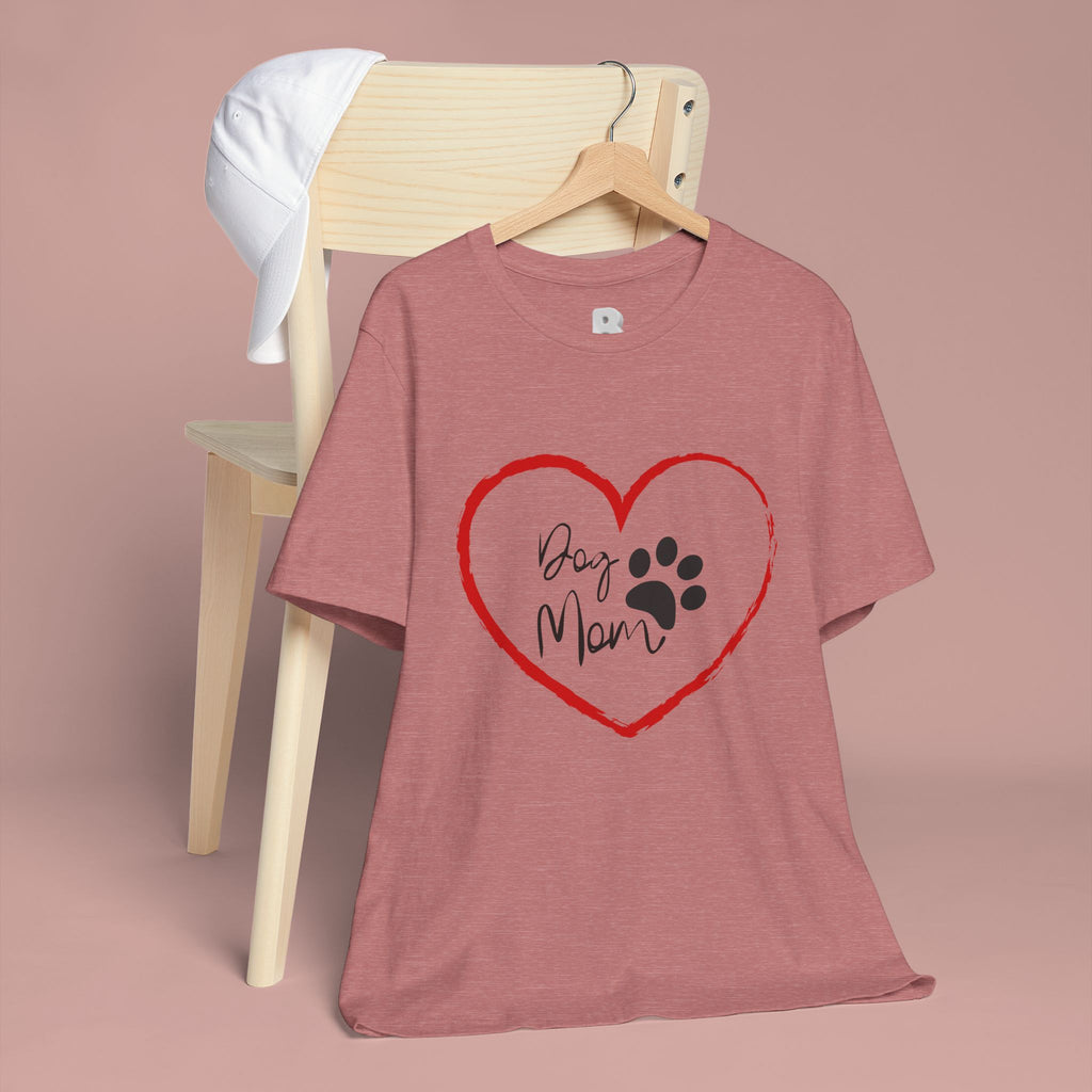 Dog Mom Heart Paw T‑Shirt