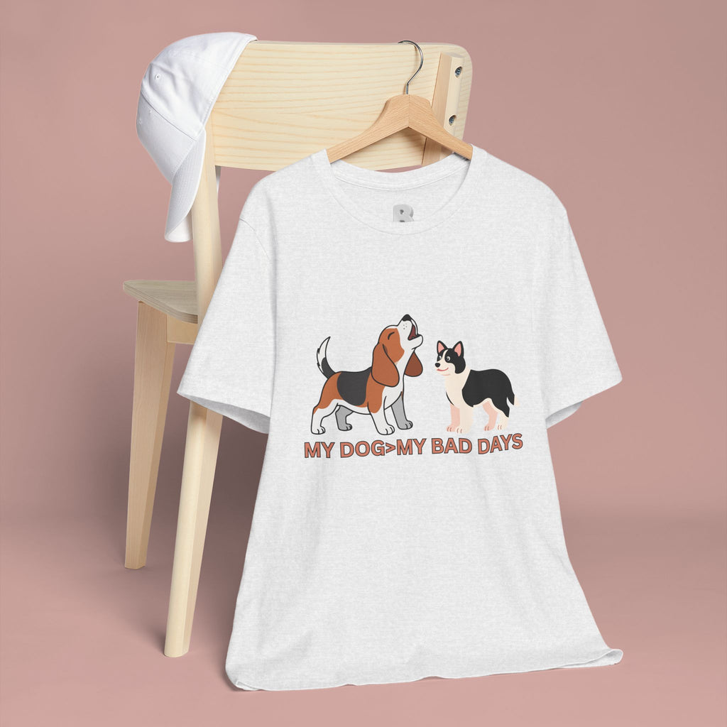 My Dog > My Bad Days T‑Shirt — Cute Beagle & Corgi Graphic Tee for Dog Lovers