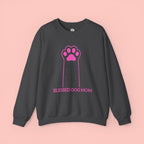 Blessed Dog Mom Crewneck Sweatshirt — Pink Paw Memorial Pullover