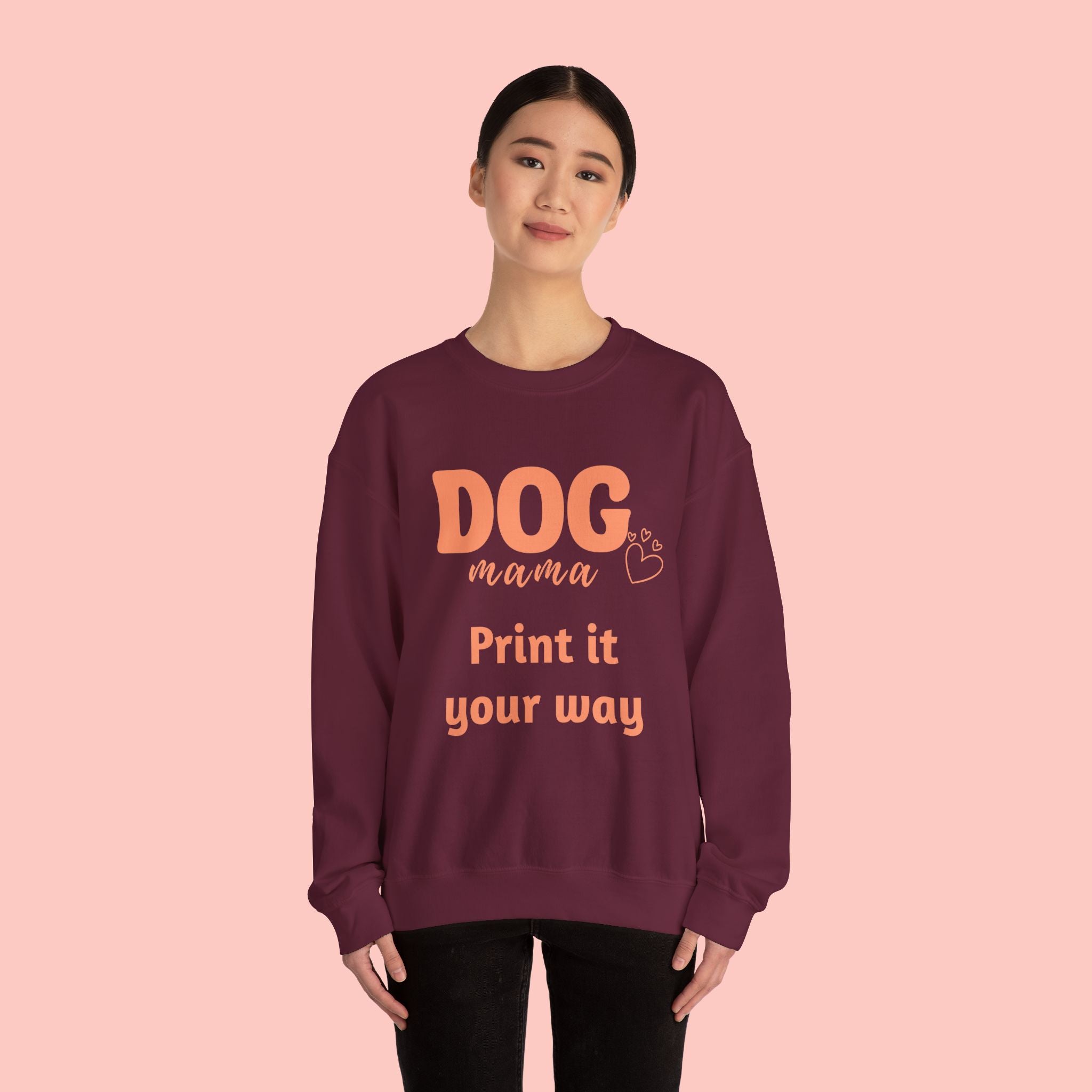 Dog Mama Crewneck Sweatshirt — Customizable “Dog Mama” Graphic