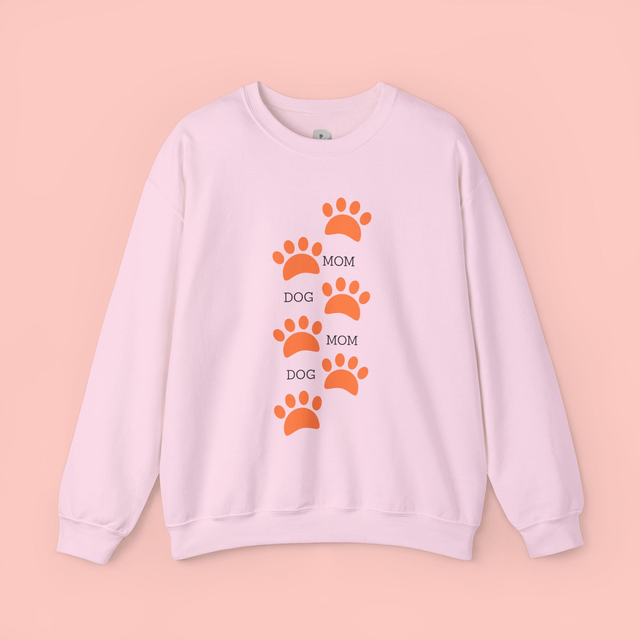 Dog Mom Paw Print Sweatshirt — Cute Pet Lover Crewneck