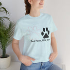 Two Paws, One Mom T-Shirt – Cute Dog Mom Paw Print Tee