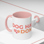 Accent Coffee Mug - "Growing Hair I Don't Care" Floral Script Coffee Mug
