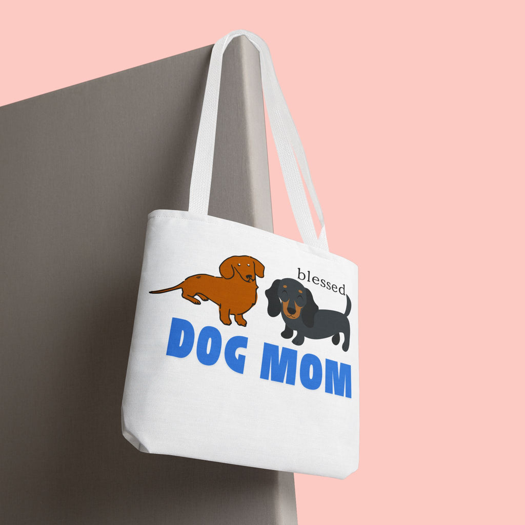 Dog Mom Tote Bag — Blessed Dachshund Design