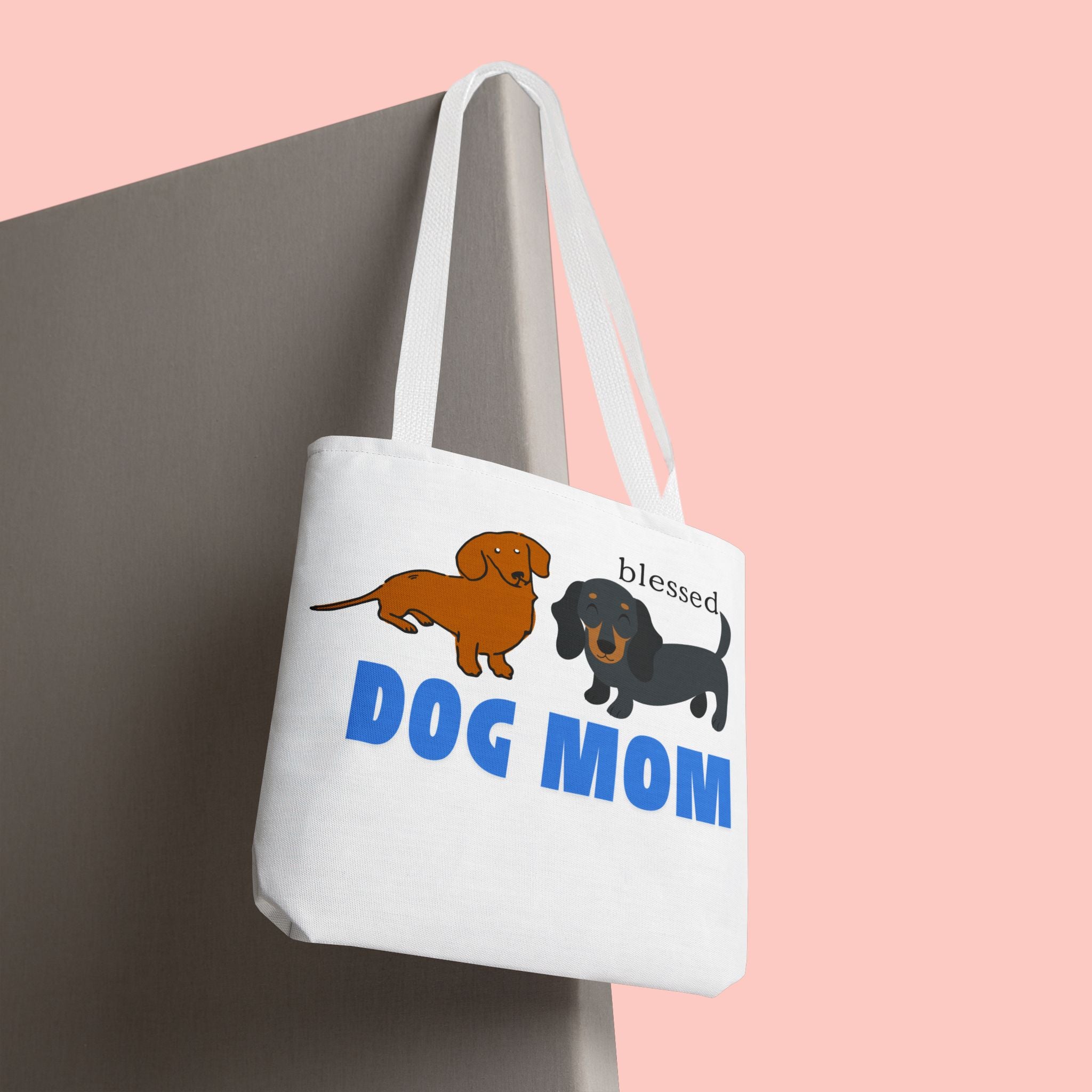 Dog Mom Tote Bag — Blessed Dachshund Design