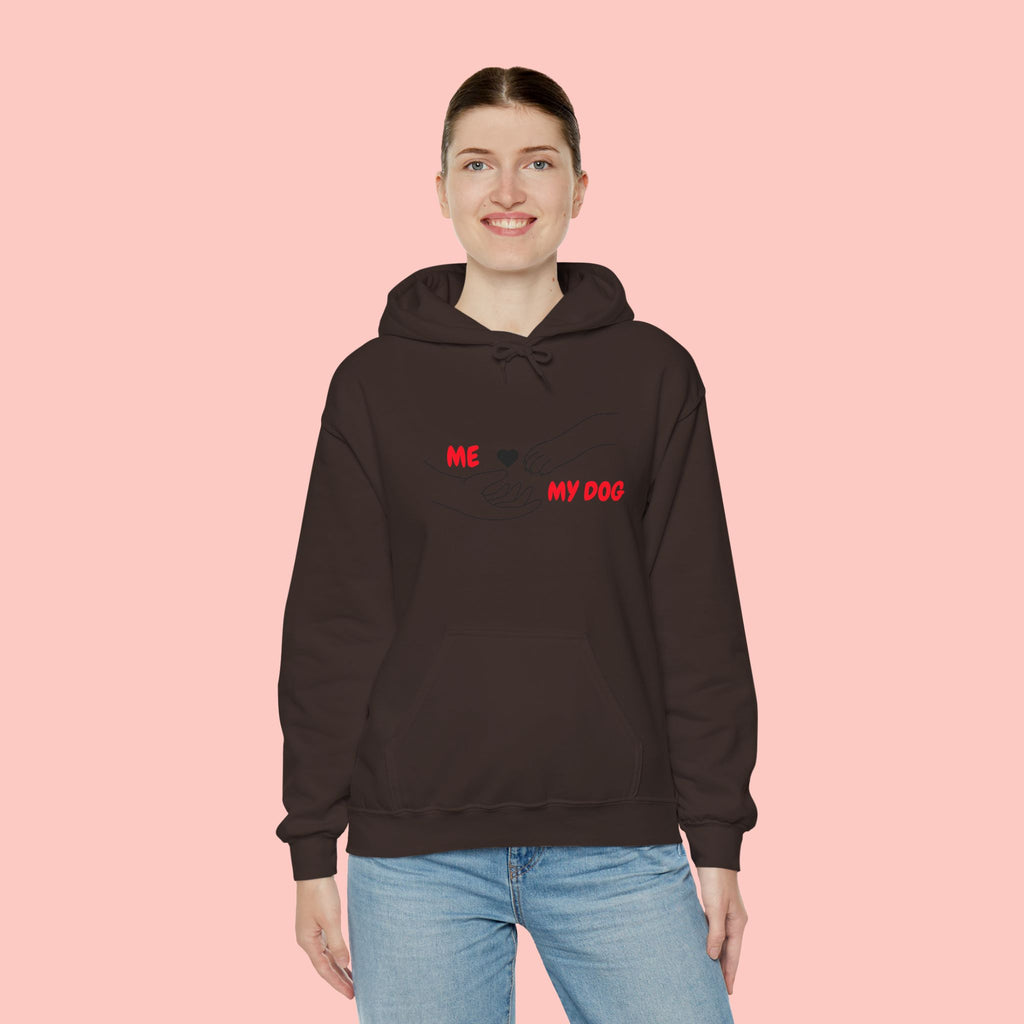 Dog Lover Hoodie - "Me  My Dog" Minimalist Paw Heart Sweatshirt