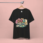 Dog Mom T-Shirt — Colorful Paw Print Graphic Tee for Pet Lovers