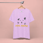 Dog Mama Graphic Tee — Cute Paw Print Dog Face T-Shirt for Dog Lovers