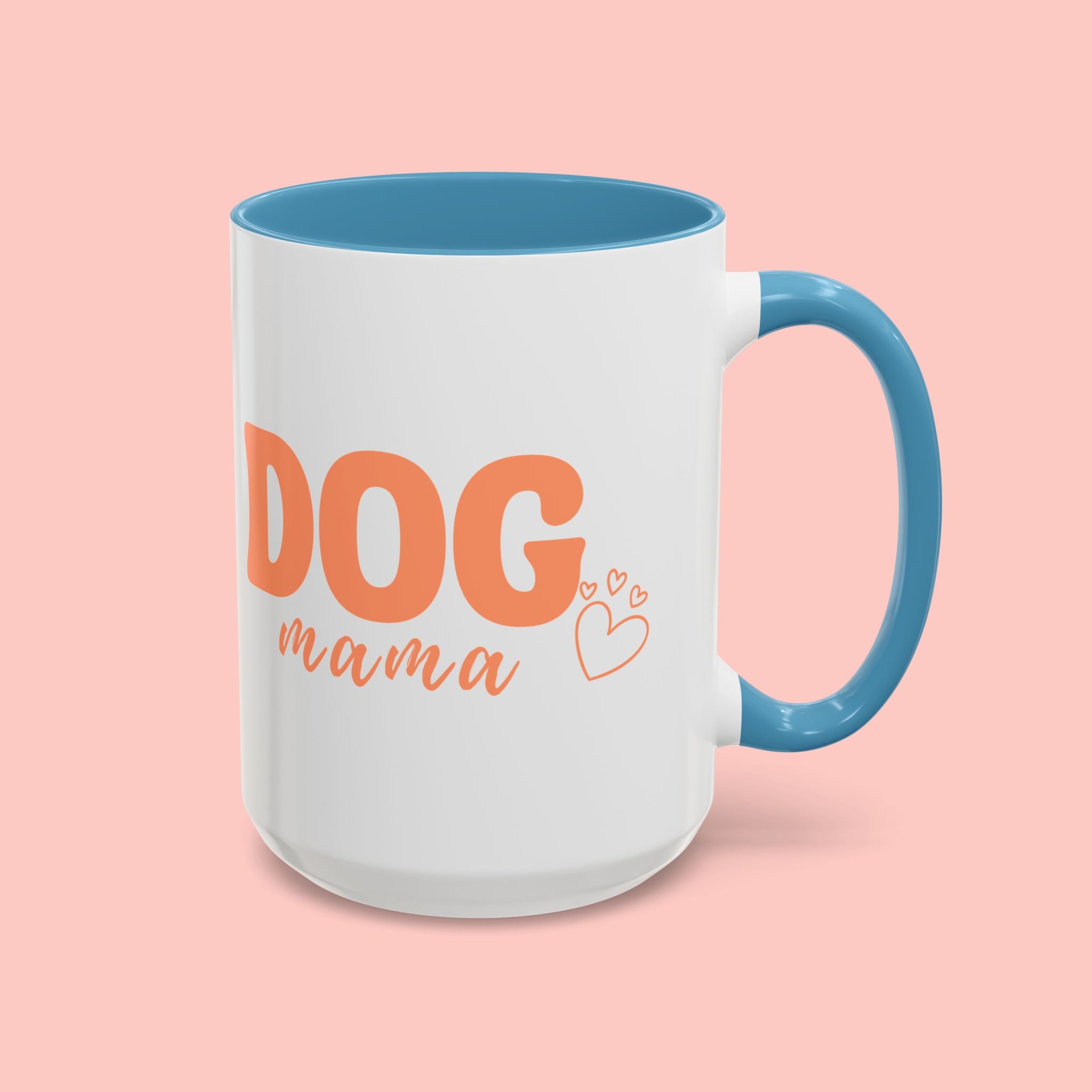 Dog Mama Coffee Mug — Cute Heart Accent Ceramic Mug (11/15 oz)