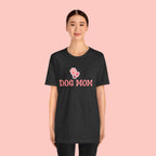 Dog Mom T-Shirt — Pink Paw Graphic Tee for Dog Lovers