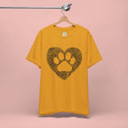 Fingerprint Heart Paw T-Shirt — Dog Paw Love Tee