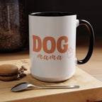Dog Mama Coffee Mug — Cute Heart Accent Ceramic Mug (11/15 oz)
