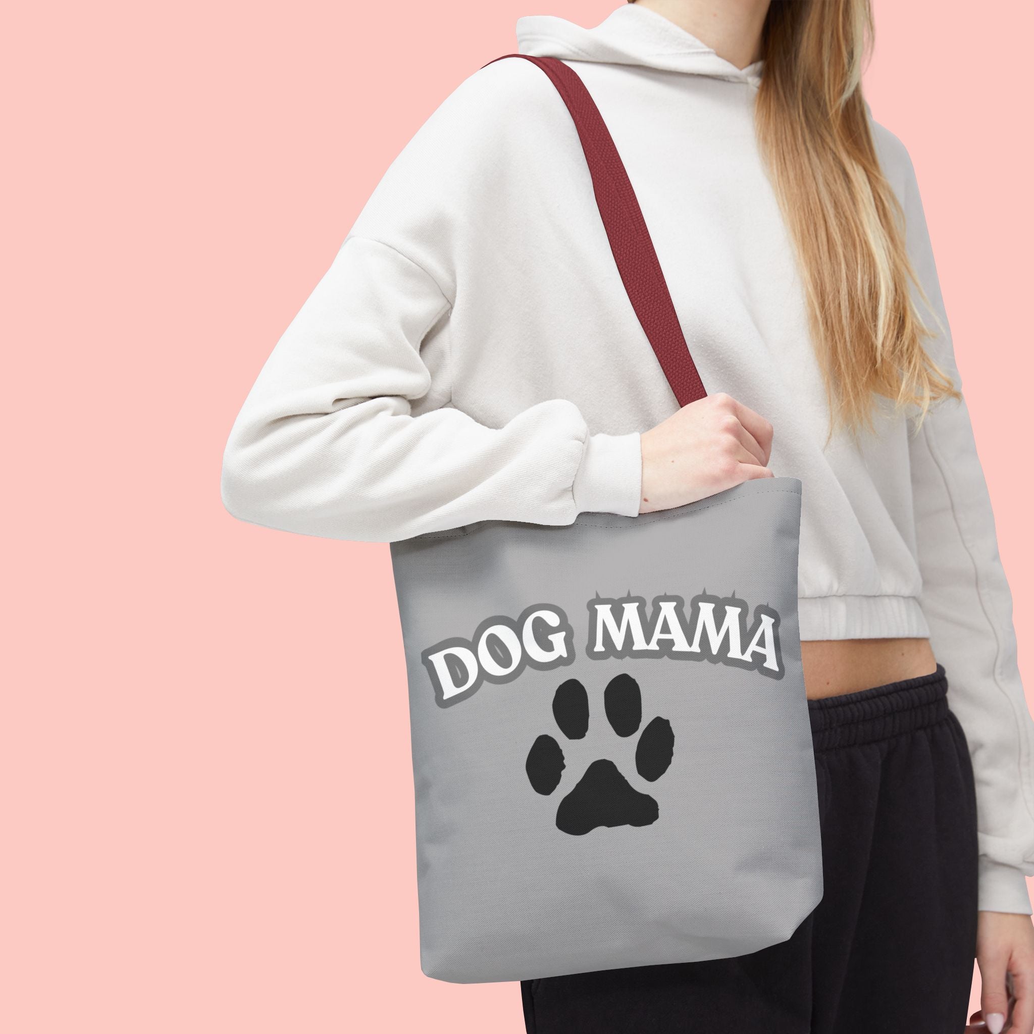Dog Mama Paw Print Tote Bag – Cute Pet Lover Gift