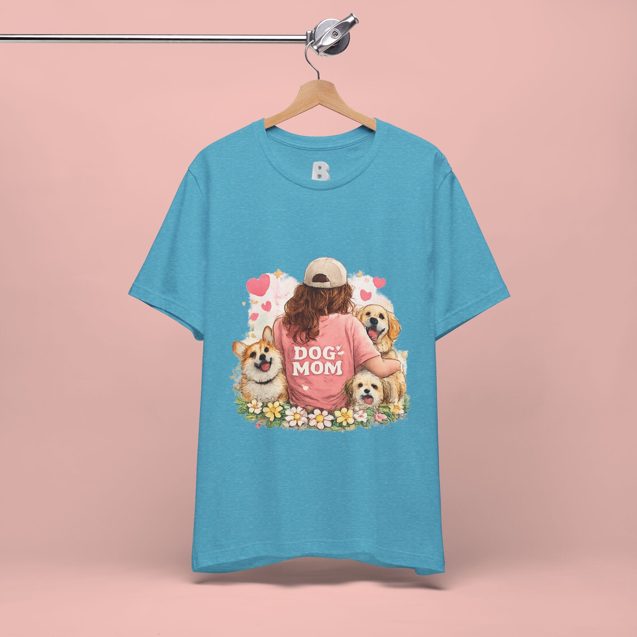 Dog Mom T-Shirt - Cute Woman with Dogs Graphic Tee