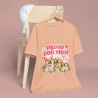 Proud Dog Mom T-Shirt — Cute Corgi & Golden Retriever Floral Tee for Pet Lovers