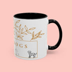 I Love Dogs Accent Coffee Mug — Gold Leaf Dog Lover Ceramic Mug (11oz & 15oz)