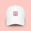 Low Profile Baseball Cap – 'Dog Mom' Pink Leopard Square Embroidered Hat
