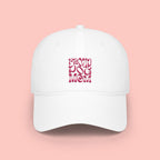 Low Profile Baseball Cap – 'Dog Mom' Pink Leopard Square Embroidered Hat