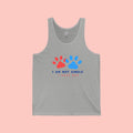Dog Lover Tank Top — “I Am Not Single I Have Dog” Paw Print Tank