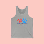 Dog Lover Tank Top — “I Am Not Single I Have Dog” Paw Print Tank