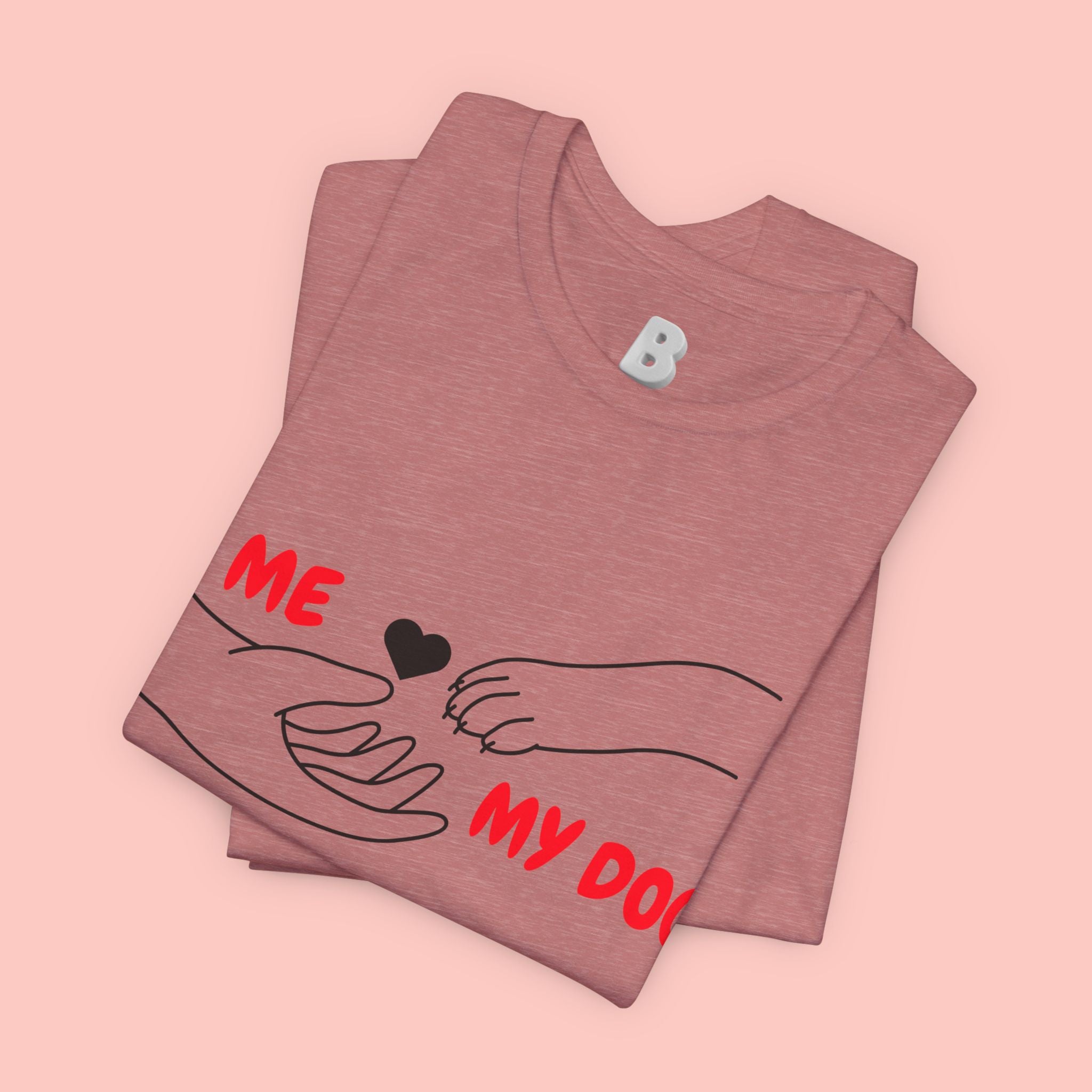 T-Shirt — "Me  My Dog" Minimalist Paw & Hand Illustration
