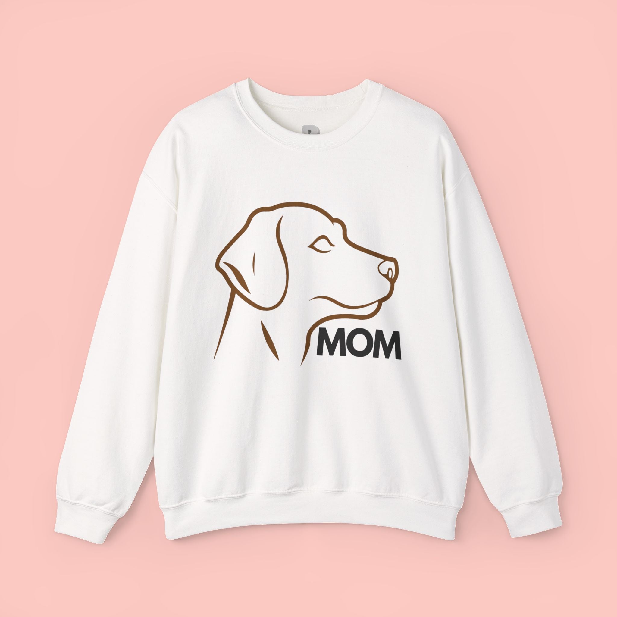 Dog Mom Crewneck Sweatshirt – Minimalist Labrador Outline