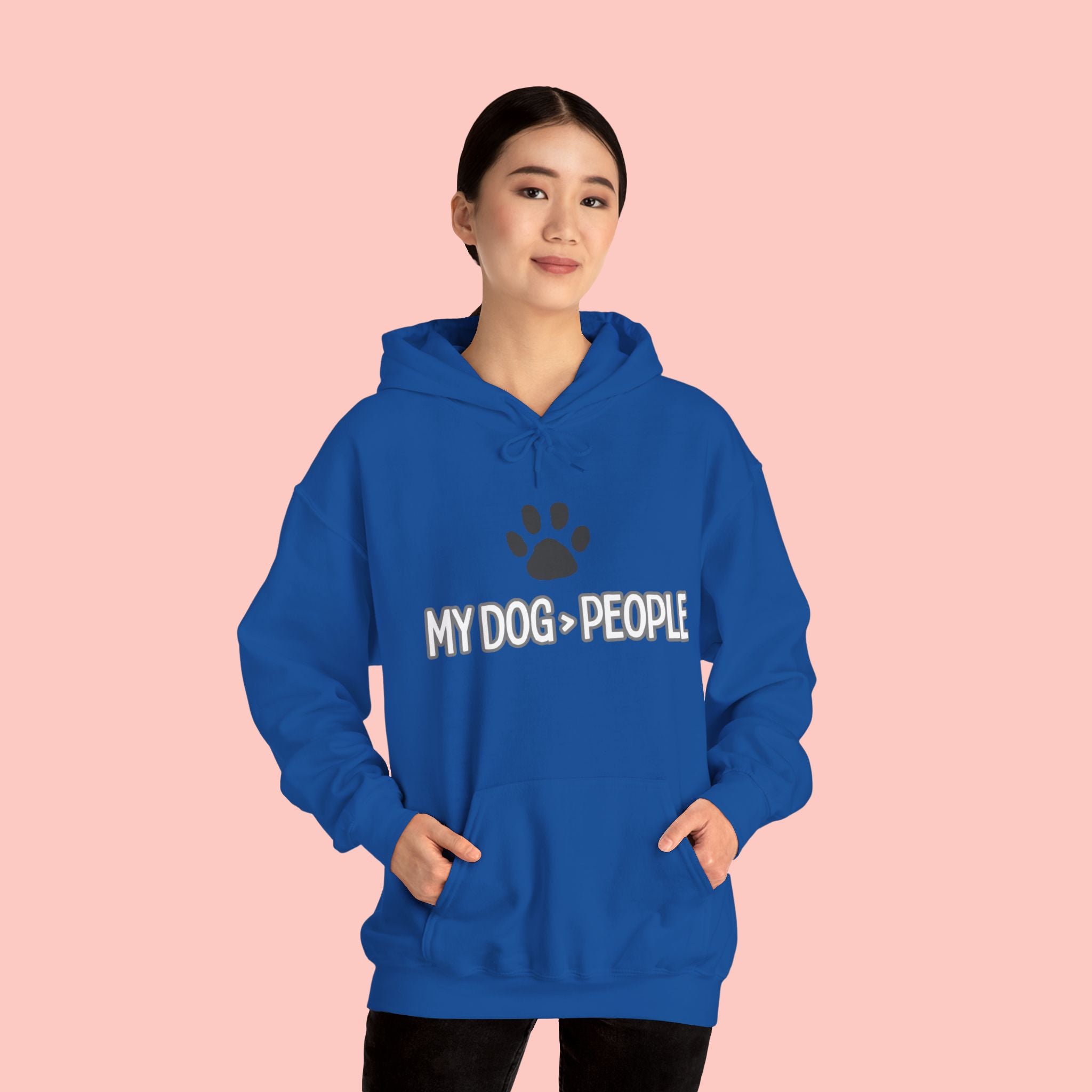 My Dog People Hoodie — Paw Print Graphic Dog Lover Sweatshirt