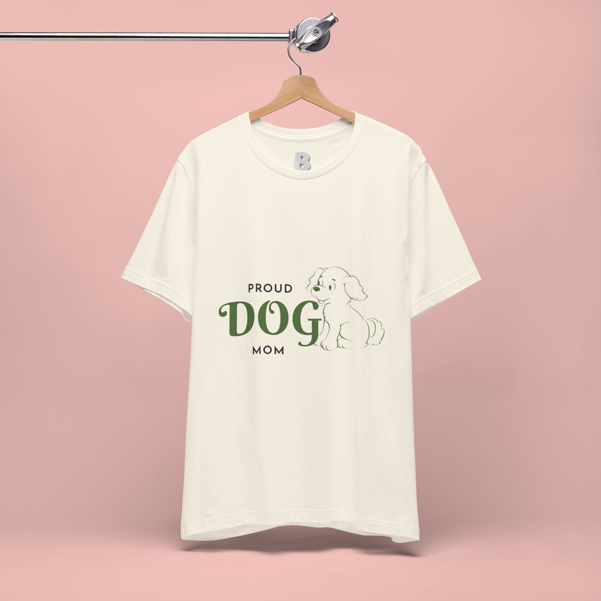 Proud Dog Mom T-Shirt – Cute Paw Print & Puppy Graphic Tee