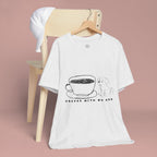 Coffee With My Dog T‑Shirt — Cute Minimalist Dog & Coffee Tee