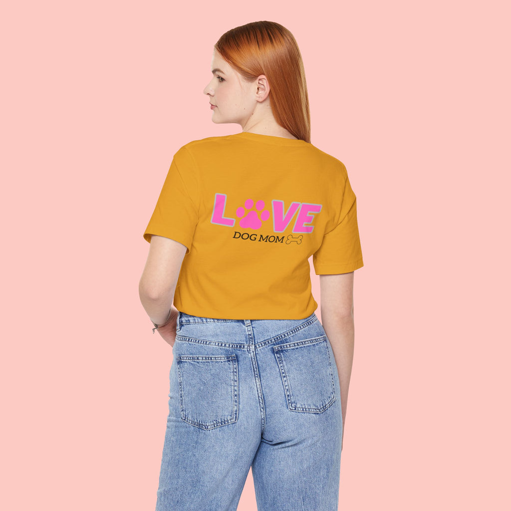 Dog Mom Love T-Shirt — "LOVE" Paw Graphic Tee