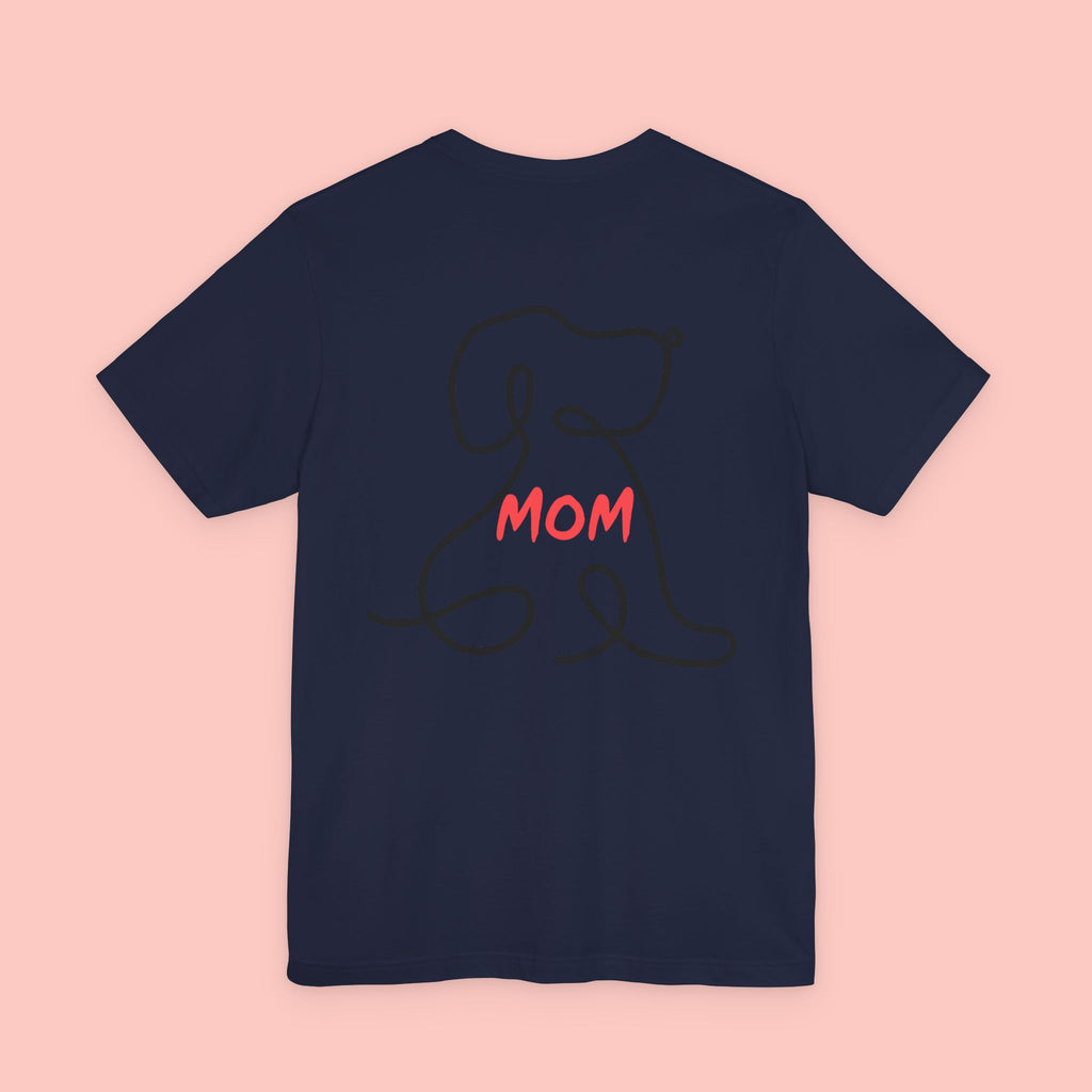 Mom Dog Line Art Tee — Mother's Day Pet Mom T‑Shirt