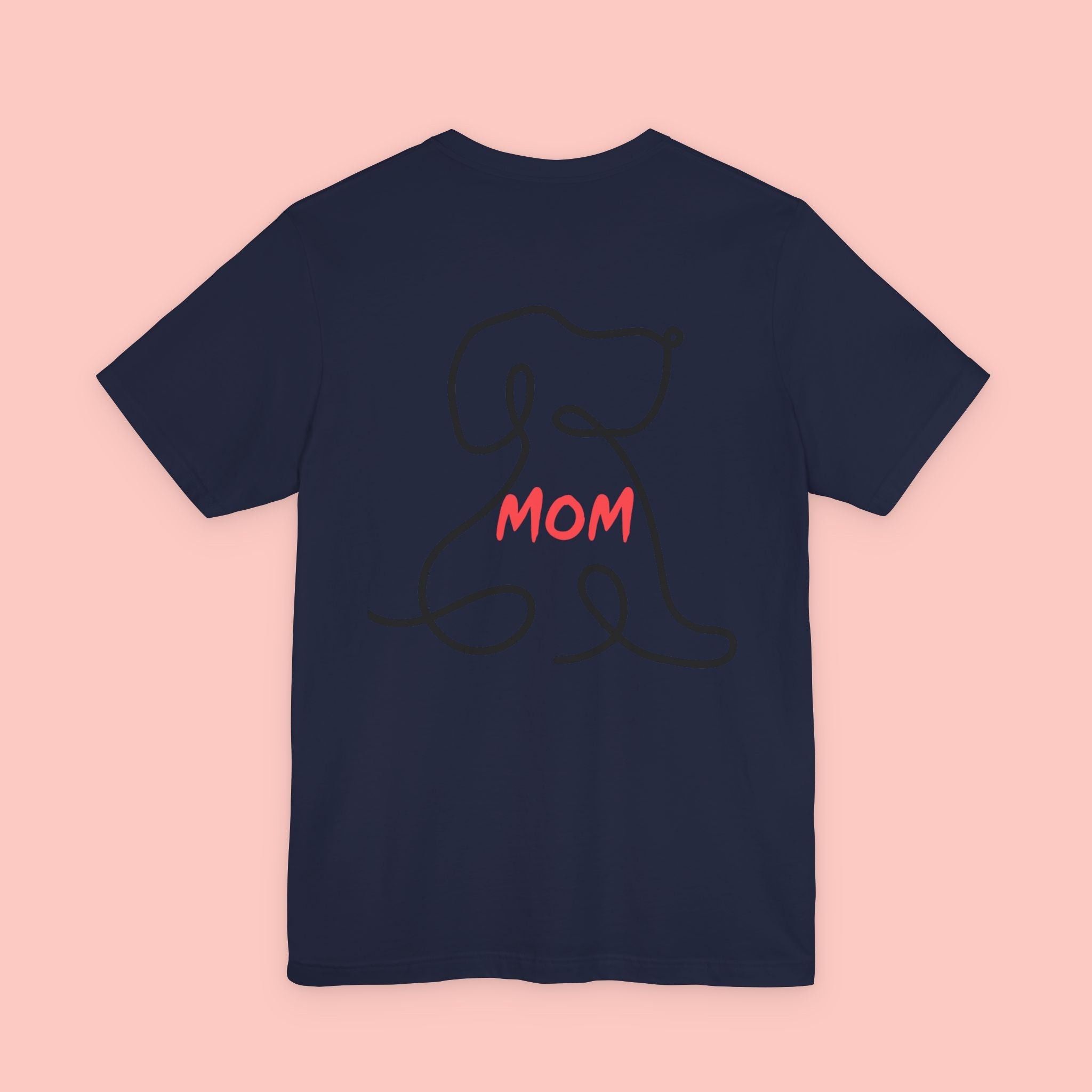 Mom Dog Line Art Tee — Mother's Day Pet Mom T‑Shirt
