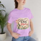 Dog Mom T-Shirt – Floral Paw Heart Graphic Tee
