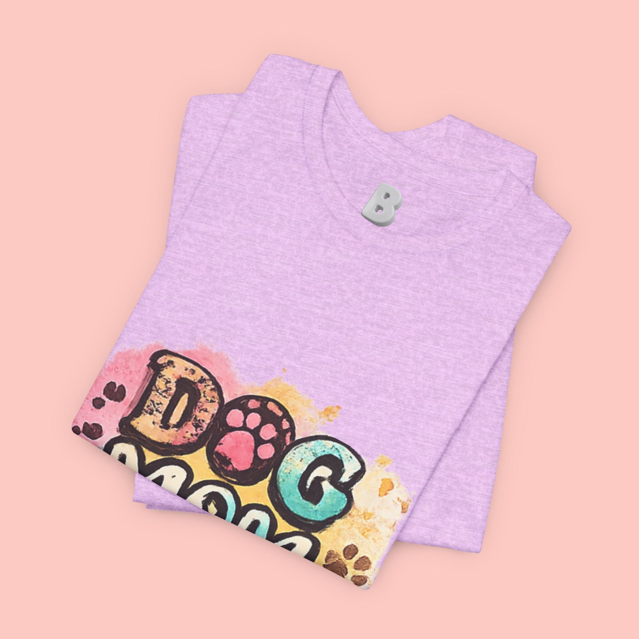 Dog Mom T-Shirt — Colorful Paw Print Graphic Tee for Pet Lovers