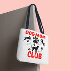 Dog Mom Club Tote Bag – Cute Paw Print Canvas Tote for Dog Lovers