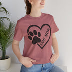 Dog Mom Heart Paw T-Shirt