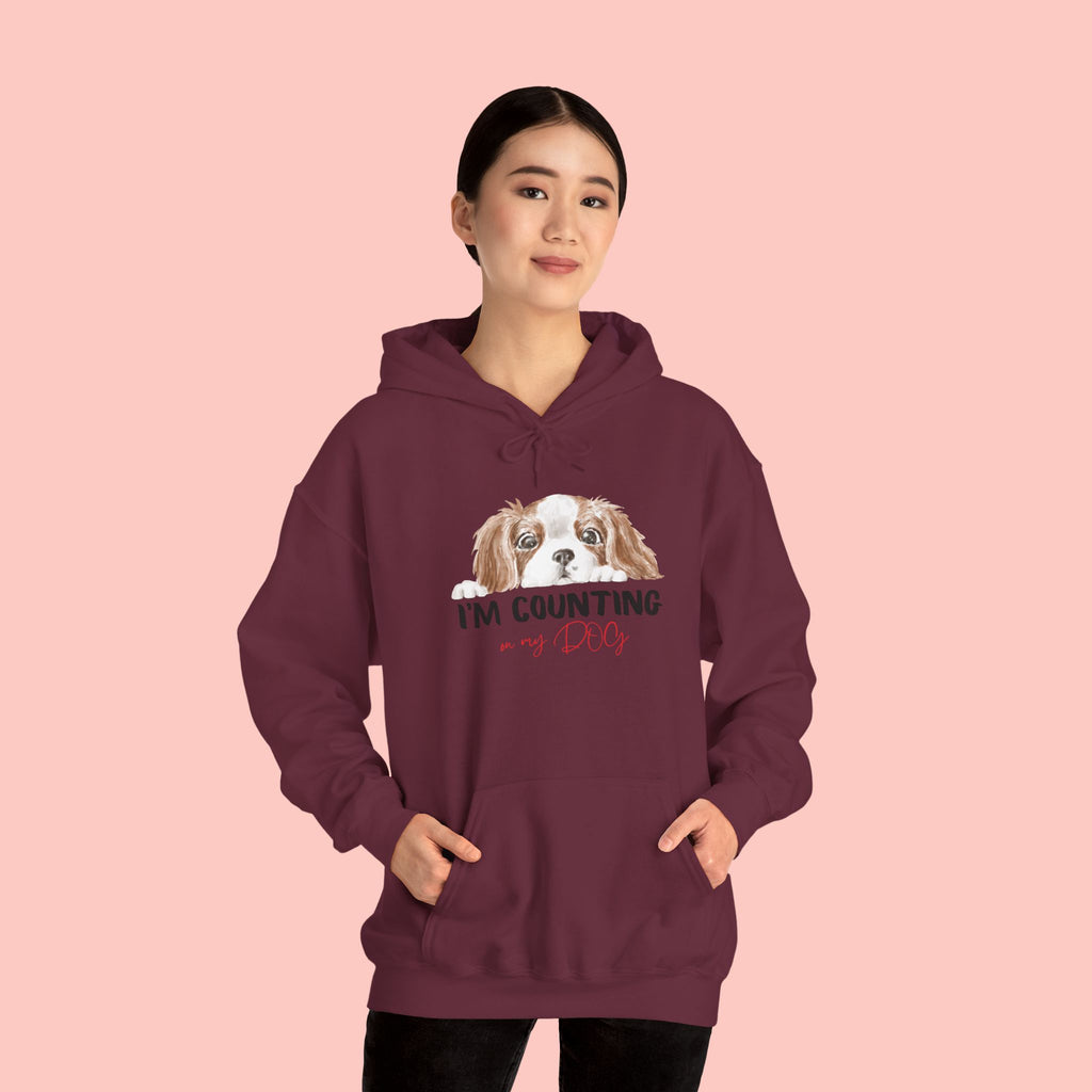 Dog Mom Hoodie – Cute Cavalier King Charles ‘I’m Counting My Dog’ Sweatshirt