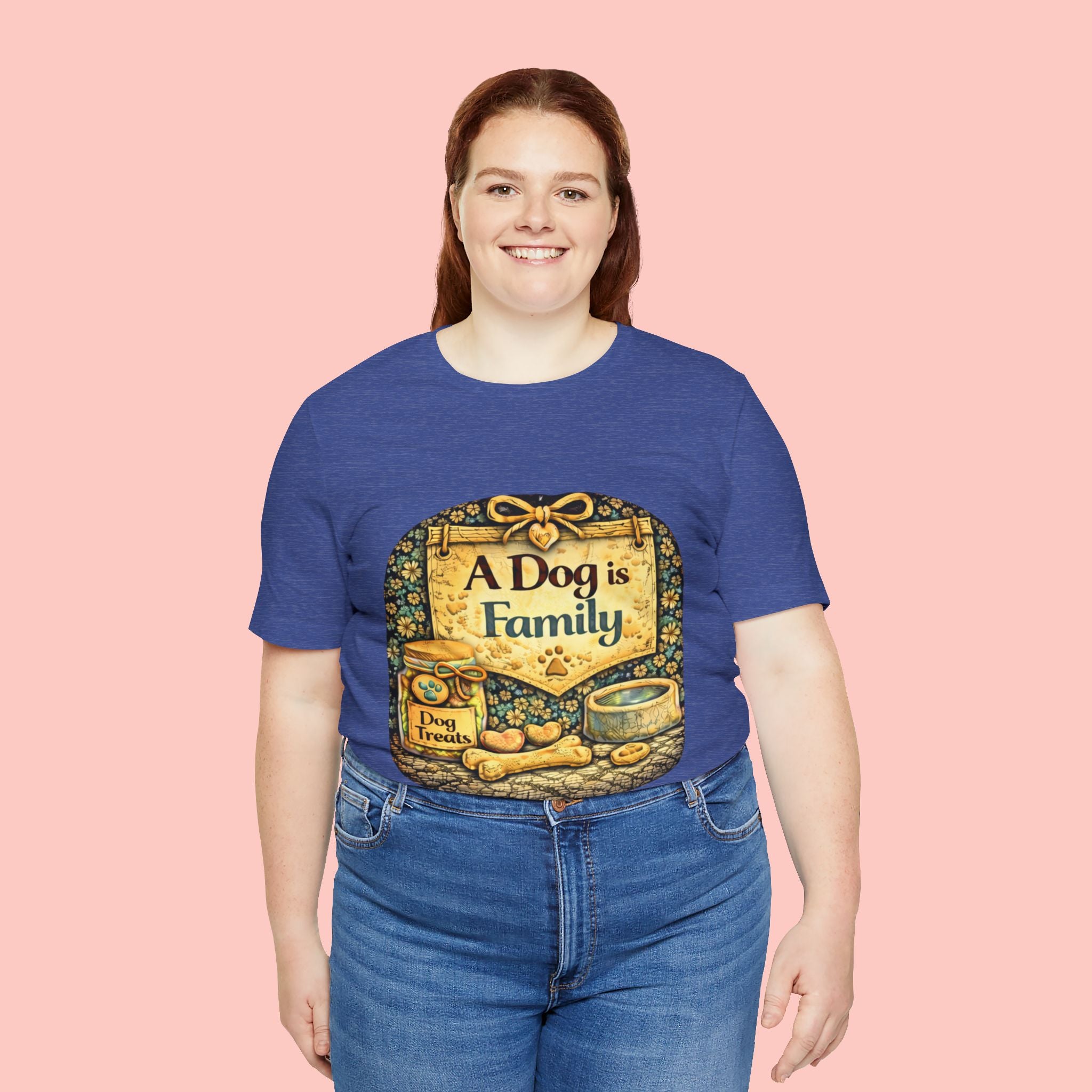 A Dog Is Family T-Shirt - Vintage Pet Lover Tee