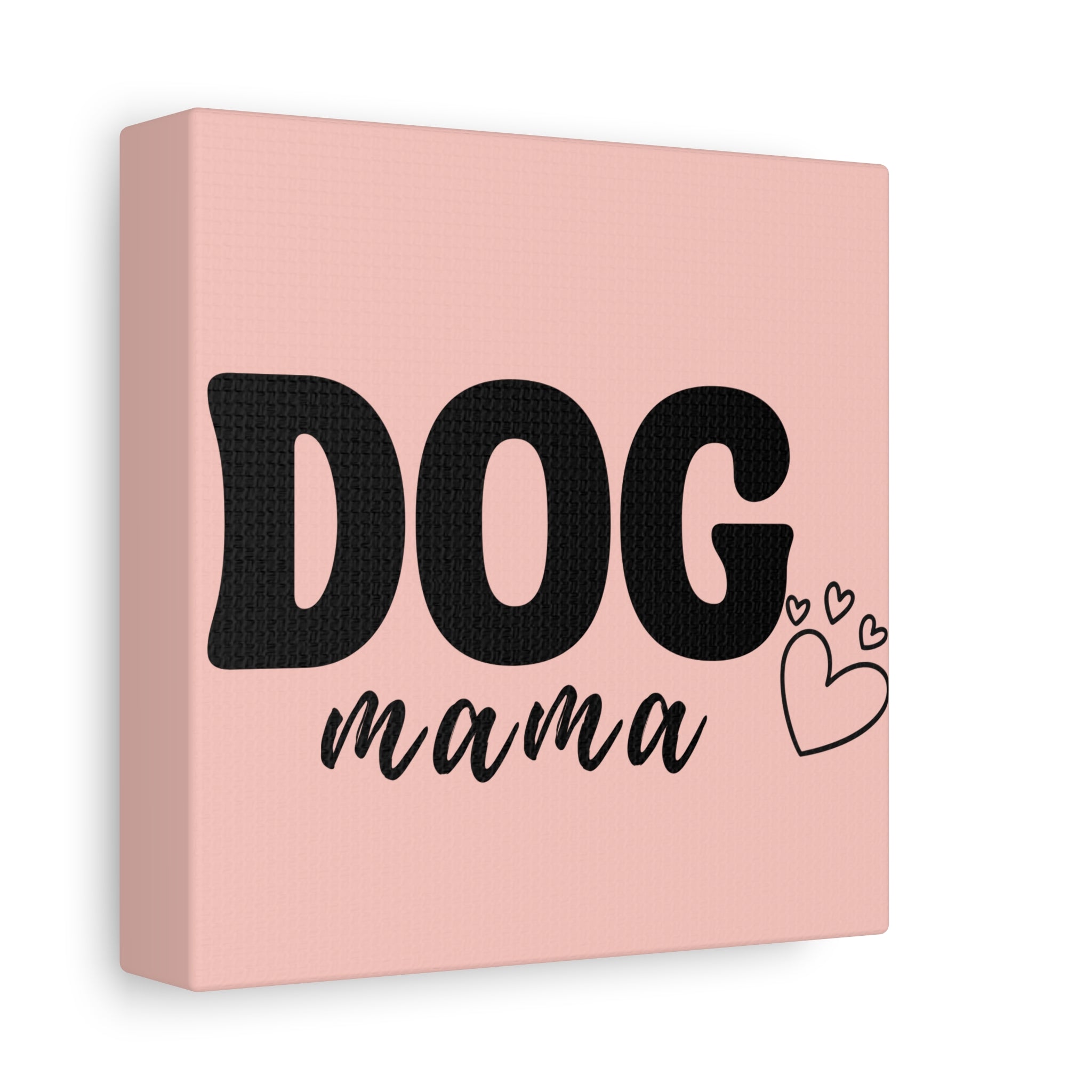 Dog Mama Pink Canvas Wall Art — Heart Pet Mom Decor