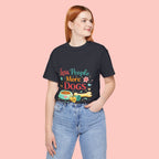 Less People More Dogs T-Shirt – Cute Dog Bowl & Bone Graphic Tee